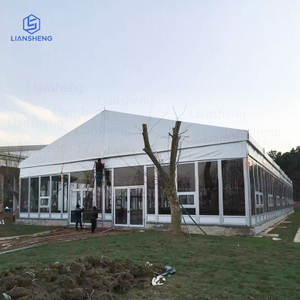 حار بيع الألومنيوم الإطار خيمة في الهواء الطلق للماء يندبروف خيمة مخصصة قوس أعلى الجدار الزجاجي معرض الأعمال خيمة