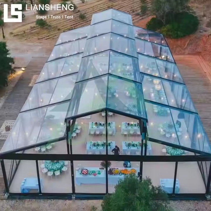 وصول جديد الإطار الأسود خيام الزفاف أتريوم هيكل مكان الحدث سرادق مع هيكل الجدار الزجاجي خيمة لأحداث الحفلات