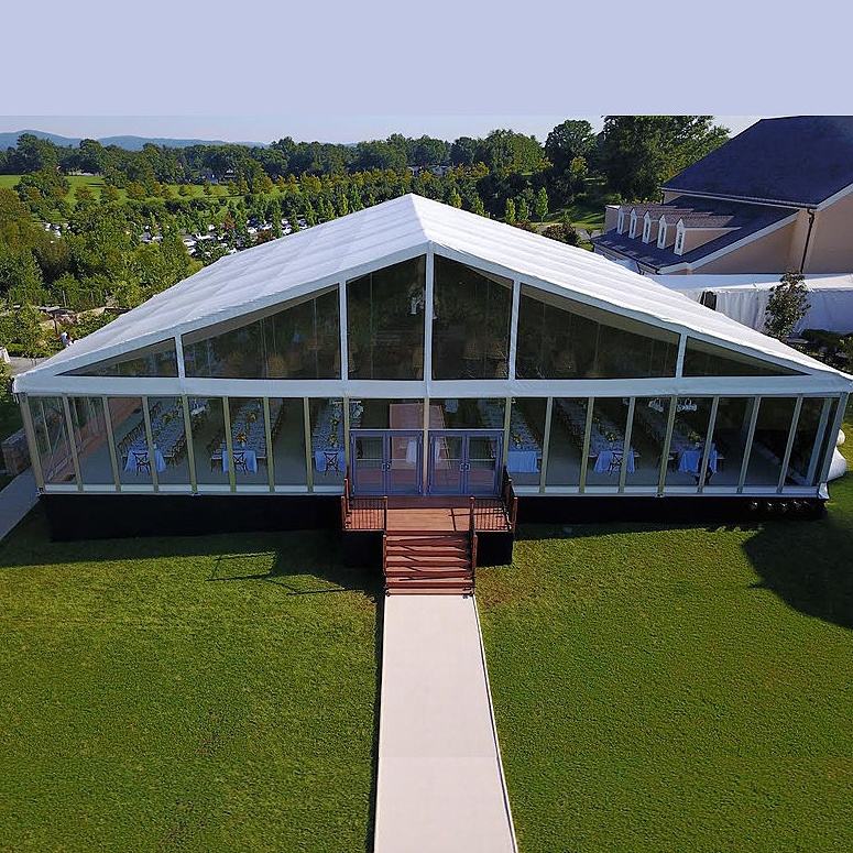 خيمة تخزين دائمة في الهواء الطلق خيمة مستودع هيكل الألومنيوم خيمة معرض حدث الزفاف