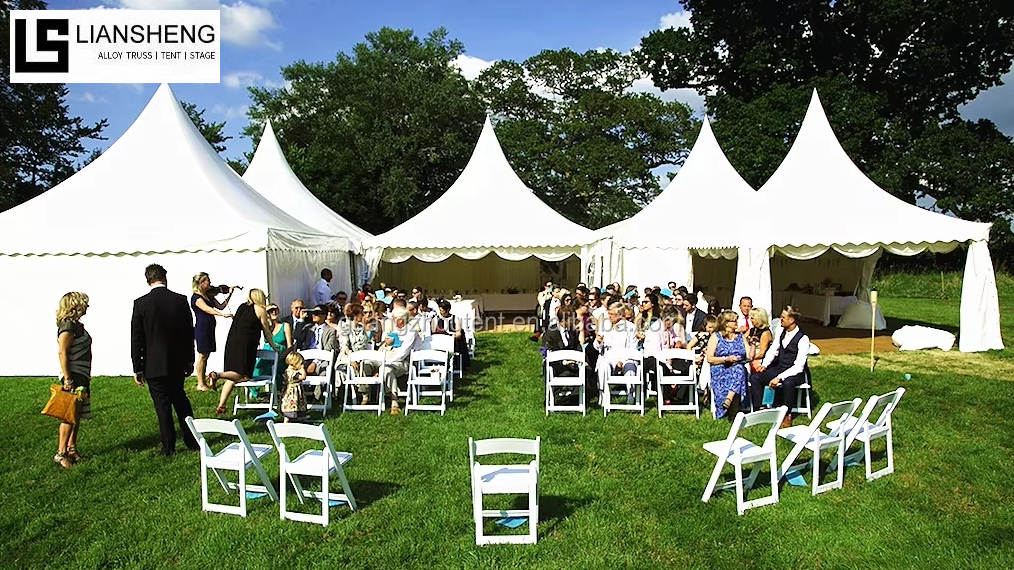 خيمة بيضاء خارجية محمولة بمظلة أكشاك للشاطئ للتخييم والحديقة Pogada مقاس 6 × 6 م