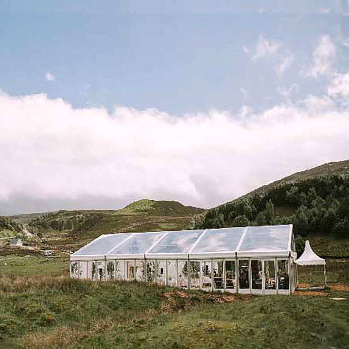 يندبروف الألومنيوم الإطار الزجاج حزب خيمة النار المانع حزب خيمة الجملة الأبيض الحدث الصلبة الجدار الجانبي الثقيلة خيمة