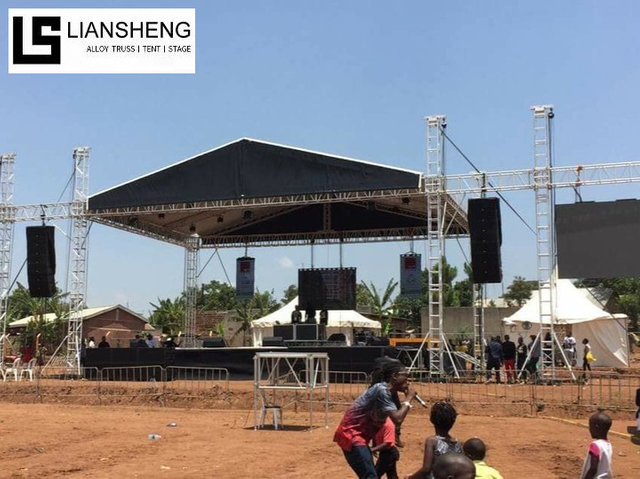 8 * 6 * 6 م سقف مسطح سبائك الألومنيوم حنفية المسمار الجمالون مرحلة الحفل الحدث