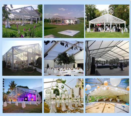 خيمة زفاف أتريوم شفافة فاخرة