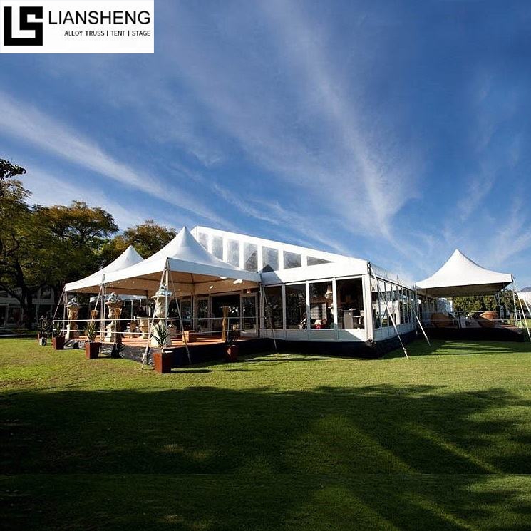 200 300 500 مقعد فاخر رومانسي الحد الأدنى سبائك الألومنيوم تصميم خاص خيمة الكنيسة الزفاف