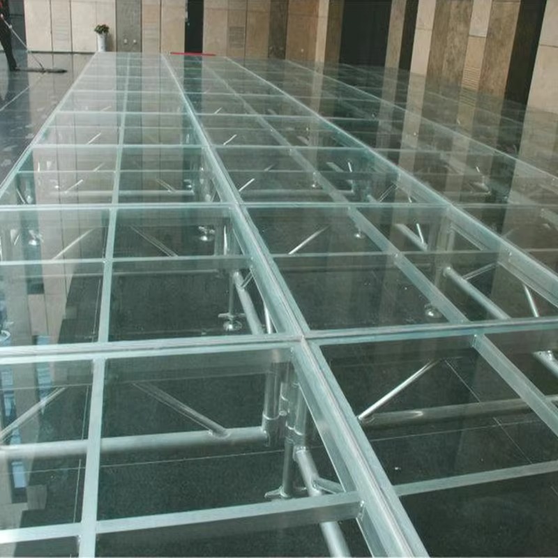 تجميع الألومنيوم حنفية تروس موبايل الألومنيوم المرحلة منصة الاكريليك المرحلة لحفل الزفاف الحدث