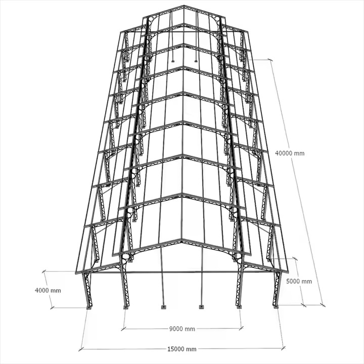 خيمة سرادق شفافة بإطار A من الأعلى خيمة من الألومنيوم بإطار من الألومنيوم للمناسبات الخارجية ومعارض الزفاف والحفلات