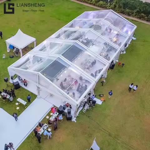 واضح شفاف في الهواء الطلق المظلة سبائك الألومنيوم حفل زفاف خيمة خيمة الحدث