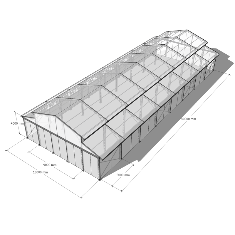 4 الموسم الفاخرة في الهواء الطلق الألومنيوم الإطار ماركيز حفل زفاف أتريوم Orangery خيمة حدث