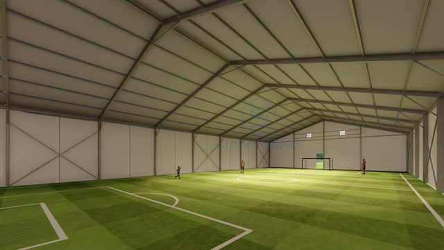 خيمة مستودع مؤقت معزولة في الهواء الطلق ورشة عمل إضافية كبيرة قاعة تخزين رياضية معدنية مسبقة الصنع بإطار من الألومنيوم خيمة صناعية