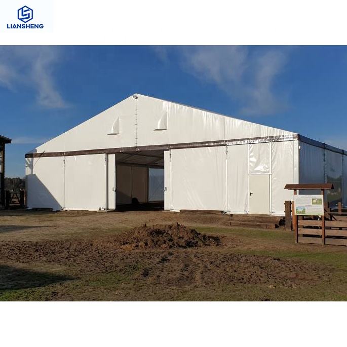 خيام ألومنيوم معيارية متينة مقاومة للماء مقاس 20x50 م لهيكل المستودعات