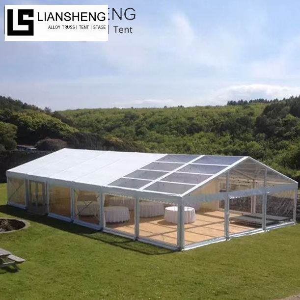 خيمة زفاف ذات إطار ألومنيوم شفاف كبير الشركة المصنعة لخيمة الحفلات الفاخرة المورد