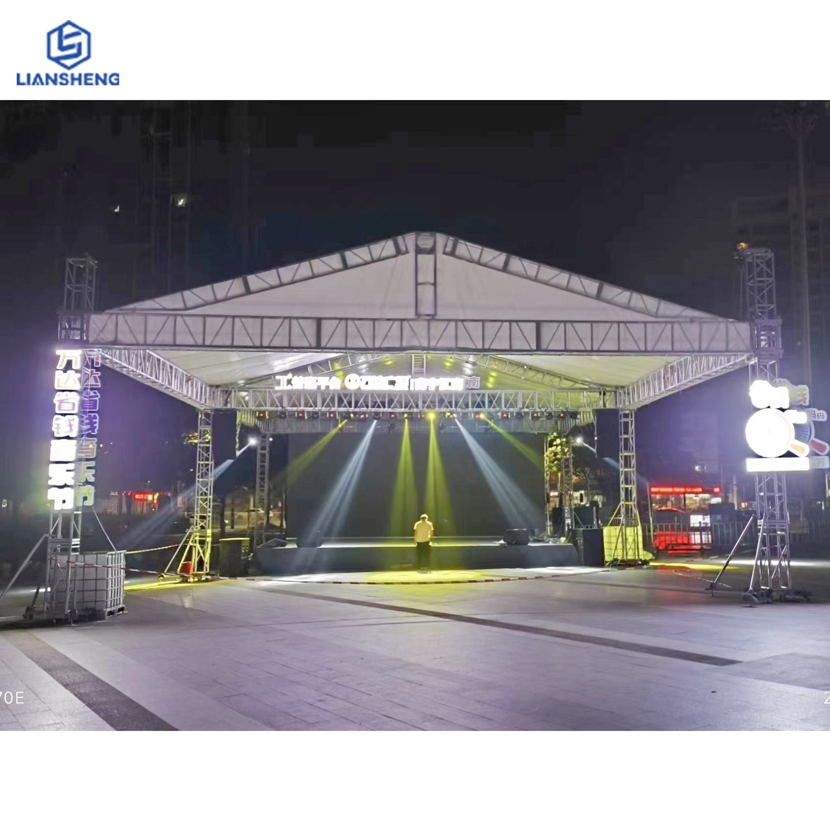 تروس الألومنيوم المرحلة المتنقلة المرحلة منصة تروس دعم الأرض تروس المعرض