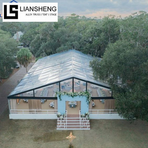 خيمة زفاف شفافة من الألومنيوم خيمة حفلات كبيرة فاخرة تتسع لـ 500 1000 شخص