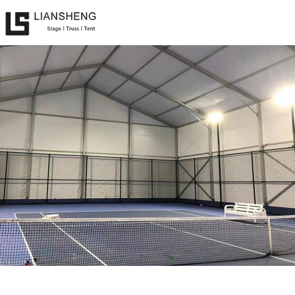 خيمة رياضية مباشرة من المصنع مقاس 20 × 60 سرادق كرة سلة من الألومنيوم داخلي عالي التعزيز 100 شخص بدون تعليقات